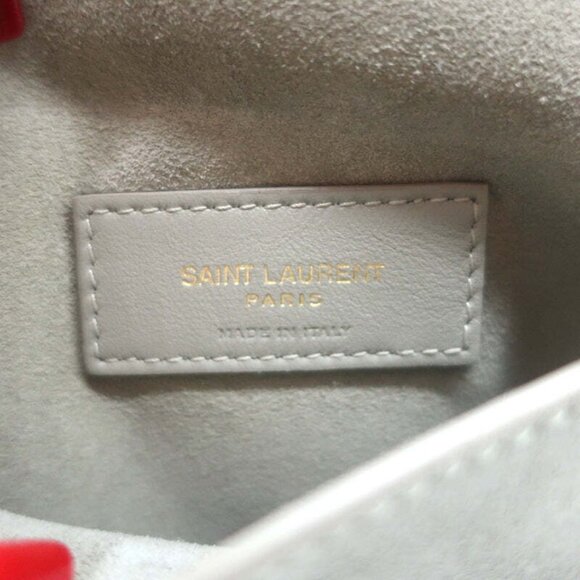 Saint Laurent Kate Shearling Medium Reversible Shoulder Bag Beige Suede - Picture 11 of 12